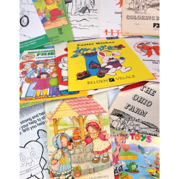 Children's Educational Coloring Workbooks Advertisements '60'70'80'90' 22 pieces - Picture 9 of 13